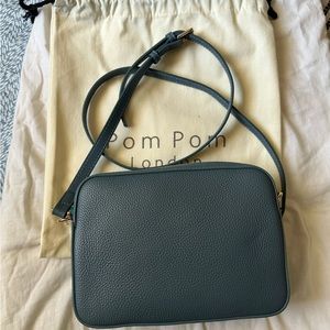 NEW Pom Pom London City Bag in Steel Blue